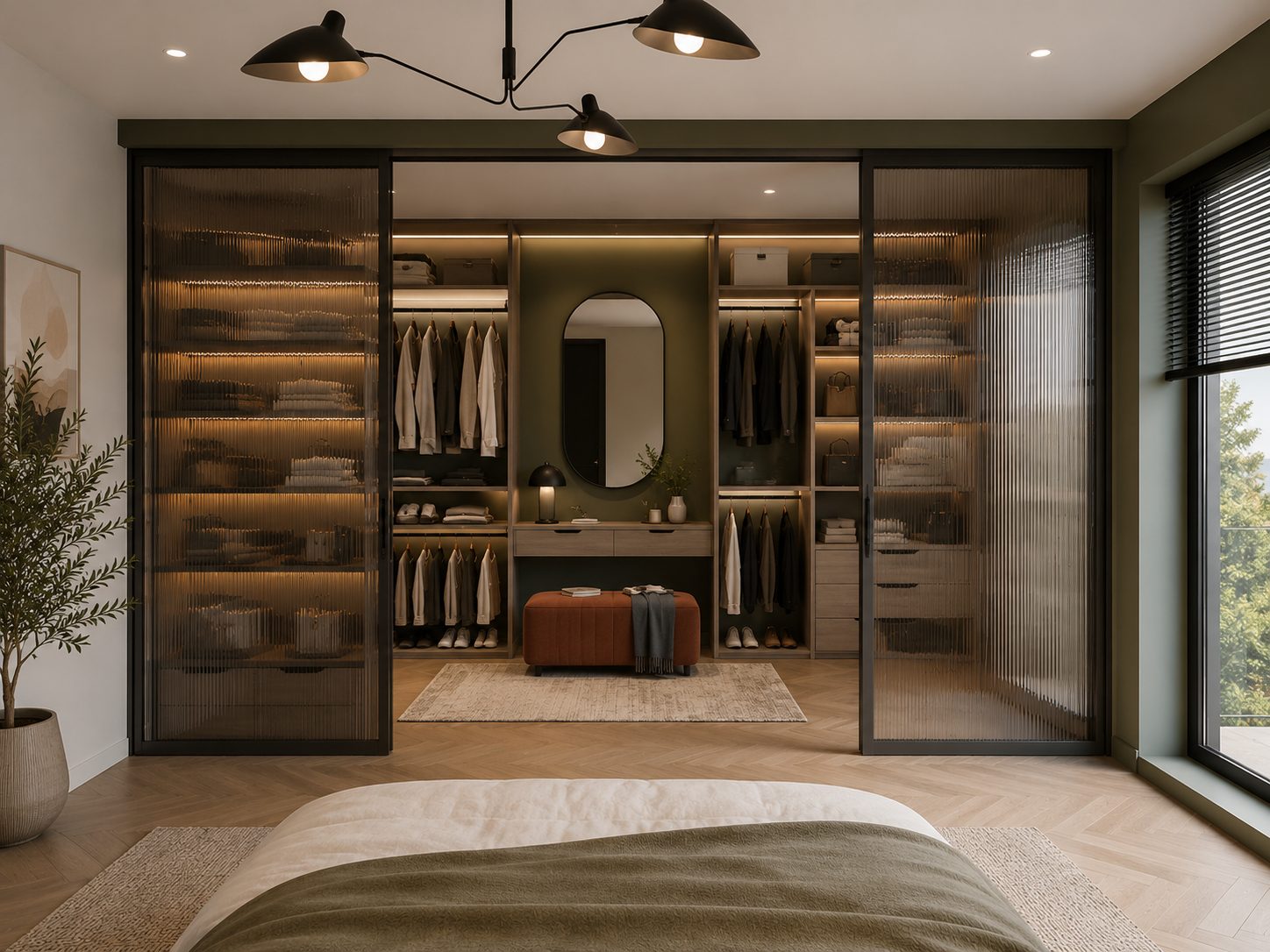 Dressing avec séparation vitrée Dressing en U
