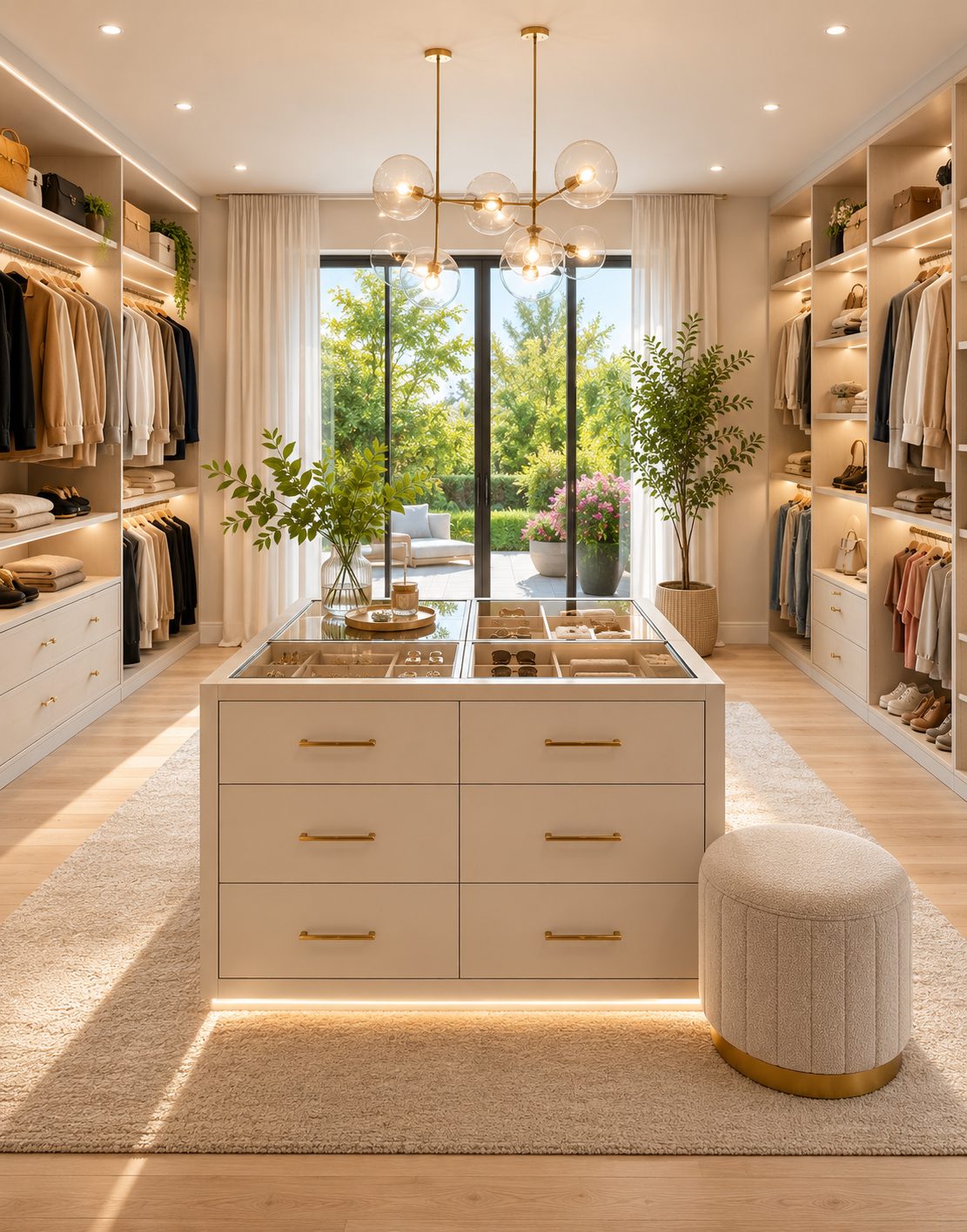 dressing lineaire avec ilot central dressing linéaire avec ilot central